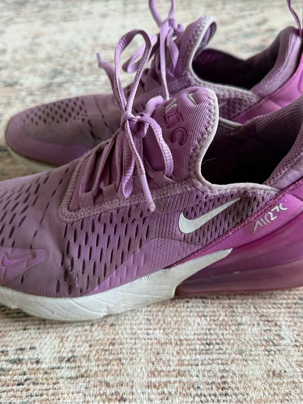 Nike Kids air max 270 Purple Lace-Up Sneakers